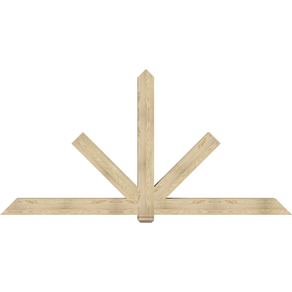 Ekena Millwork Kennewick Rough Sawn Timber Gable Bracket, Douglas Fir, 108"W x 54"H x 6"D x 6"F, 12/12 Pitch GBW108X54X0606KEN00RDF - main